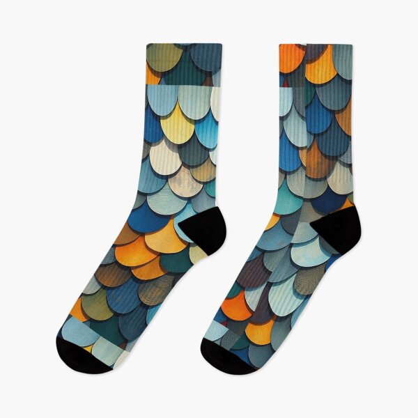 Item preview,  Mid-Century Overlapping Fish Scales & Feathers Pattern for Backgrounds designed and sold by hjian8219.