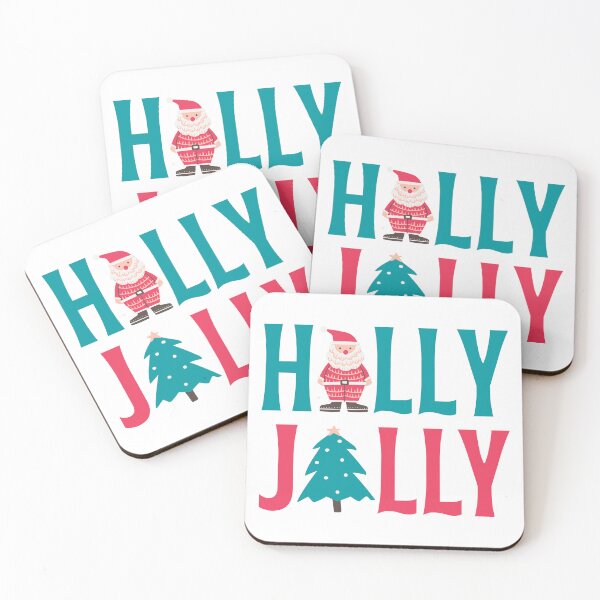 Item preview, Holly Jolly Cute Santa Christmas Tree designed and sold by Magnolia Valley Art.