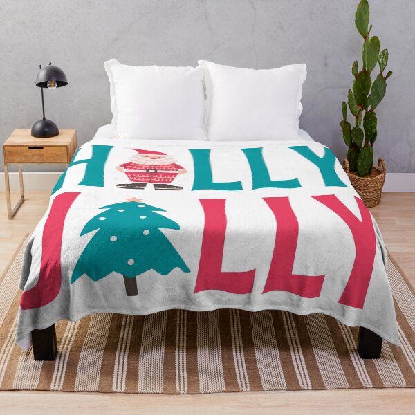 Item preview, Holly Jolly Cute Santa Christmas Tree designed and sold by Magnolia Valley Art.