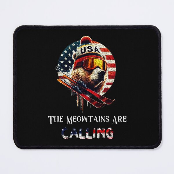 Item preview, The Meowtains Are Calling Funny Ski American Bear Lovers Skiing designed and sold by Creat-Des.
