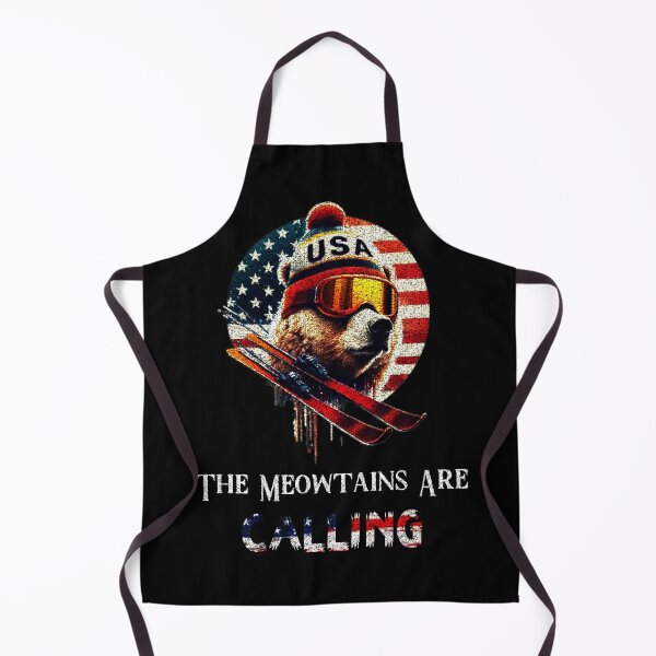 Item preview, The Meowtains Are Calling Funny Ski American Bear Lovers Skiing designed and sold by Creat-Des.
