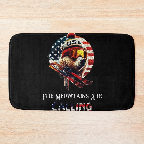 Item preview, The Meowtains Are Calling Funny Ski American Bear Lovers Skiing designed and sold by Creat-Des.