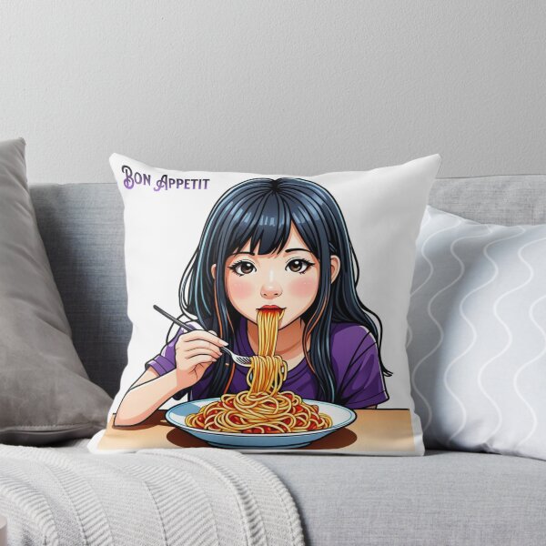 Item preview, Girl Eating Spaghetti designed and sold by JazzyPrints47.