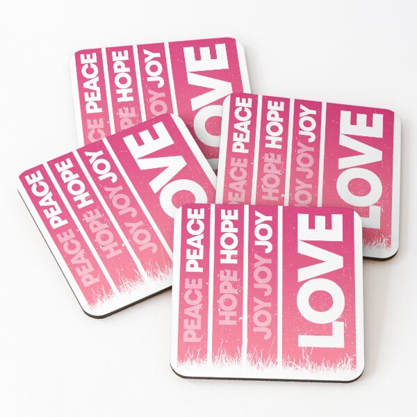 Item preview, PEACE. HOPE. JOY. LOVE. (PINK) designed and sold by alegnacreates.