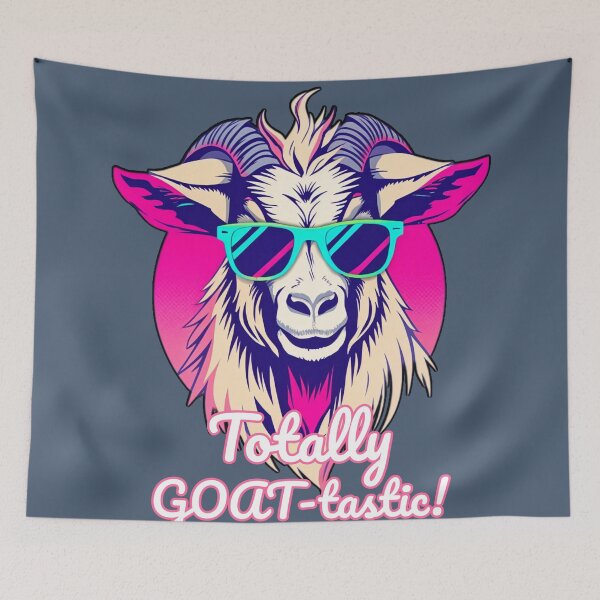 Item preview, Totally GOAT-tastic Neon Retro T-Shirt designed and sold by CoolEnthusias.
