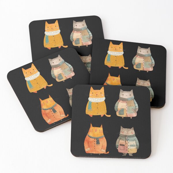 Item preview, Watercolor Whimsical Cat Illustrations ~ Anthropomorphic Animal Art designed and sold by GolDreamShop.