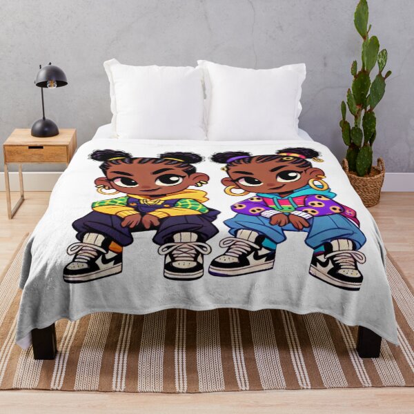 Item preview, Twice the Attitude: Bold Black Girl Twins designed and sold by Solo-SuperMom.
