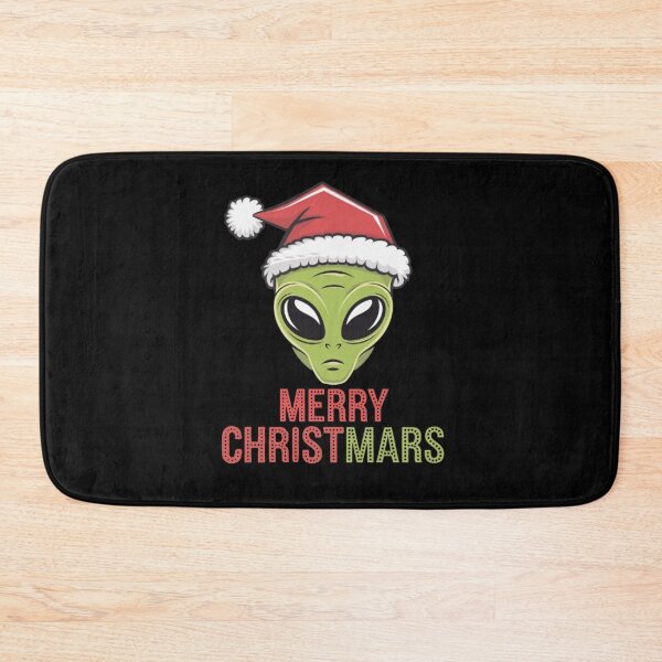 Item preview, green alien in Santa hat Merry Christmas merry christmars funny designed and sold by BHMARTS.