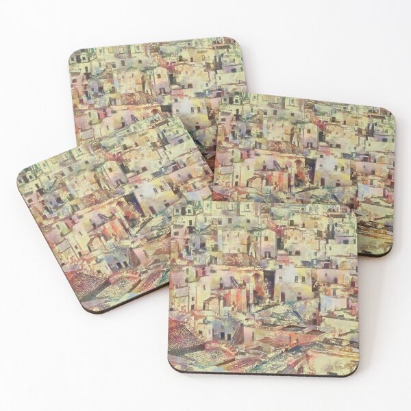 Item preview, Matera, Basilicata, Italy, landscape at dawn, watercolor painting - 2 designed and sold by Ermes.S.