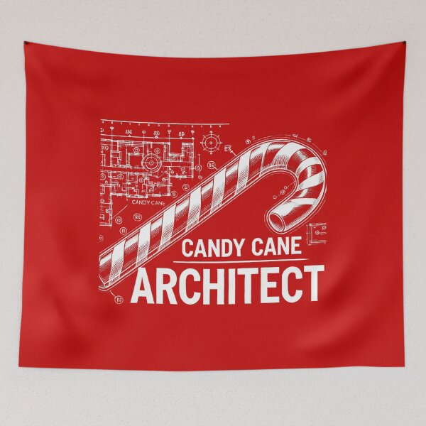 Item preview, Candy Cane Architect Christmas Tee – Fun Holiday Shirt for Builders & Designers" designed and sold by BlankCanvasHaHa.