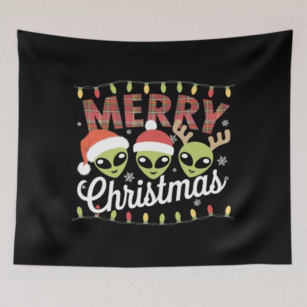Item preview, Funny green alien in Santa hat Merry Christmas Lighting  designed and sold by BHMARTS.