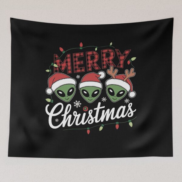 Item preview, Funny green alien in Santa hat Merry Christmas Lighting  designed and sold by BHMARTS.