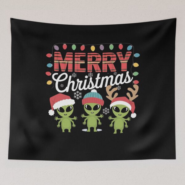 Item preview, Funny green alien in Santa hat Merry Christmas Lighting  designed and sold by BHMARTS.