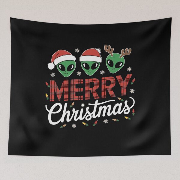 Item preview, Funny green alien in Santa hat Merry Christmas Lighting  designed and sold by BHMARTS.