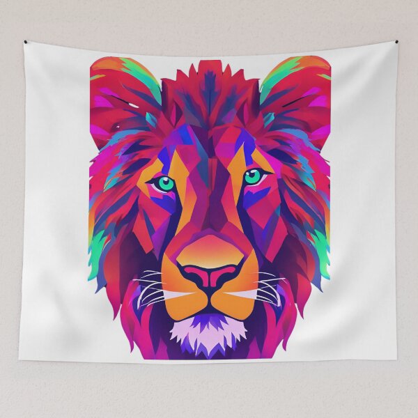 Item preview, Electric Pride: Vibrant Neon Lion designed and sold by Solo-SuperMom.