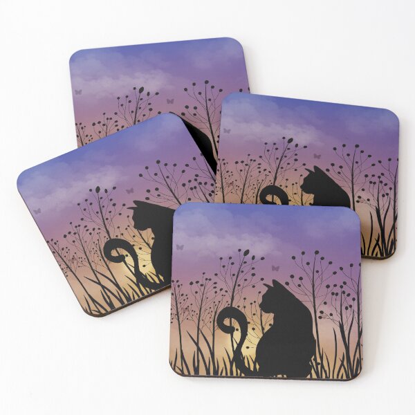 Item preview, Cat Silhouette Sunset designed and sold by HappyLifeCreate.