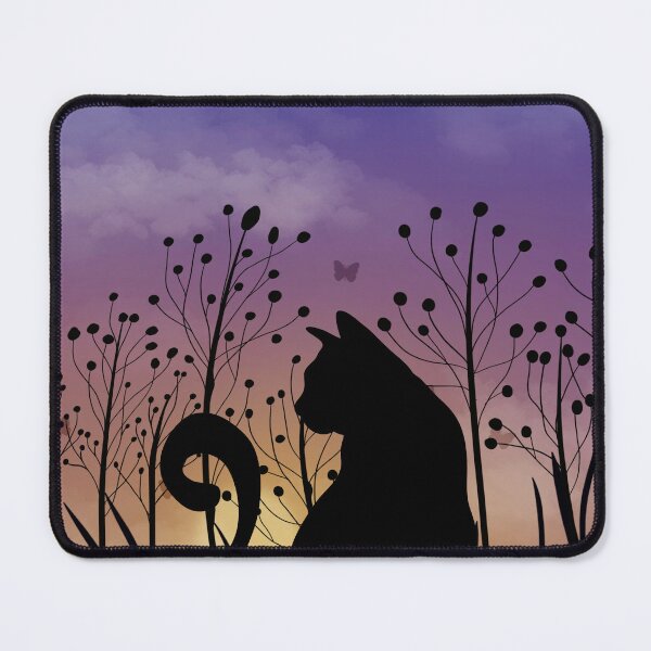 Item preview, Cat Silhouette Sunset designed and sold by HappyLifeCreate.