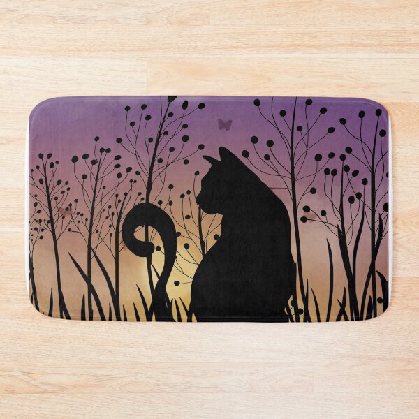 Item preview, Cat Silhouette Sunset designed and sold by HappyLifeCreate.