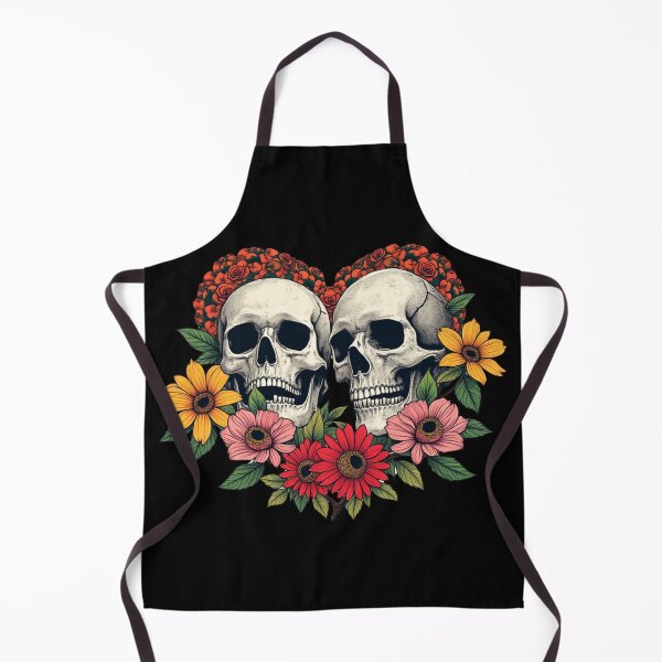 Item preview, two Skulls heart flowers designed and sold by Smileshigh.