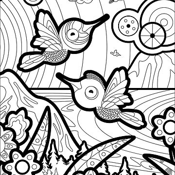 Artwork thumbnail, Monisms Number 2, Birds and Mountains by PaolaOpal
