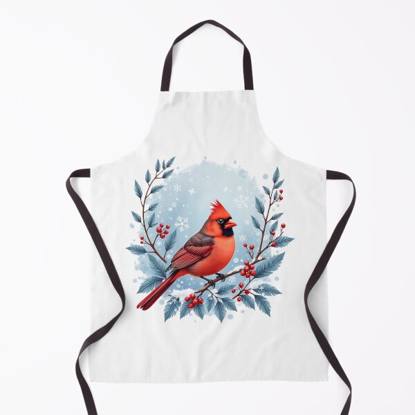 Item preview, Winter Nothern Cardinal- Nature Art Illustration designed and sold by BirdsnStuff.