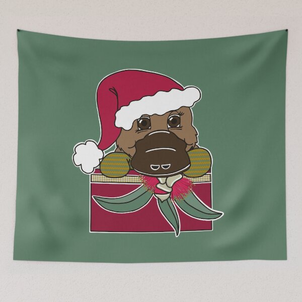 Item preview, "Platypus Santa" 2 | Aussie Christmas designed and sold by LiseHoltArt.