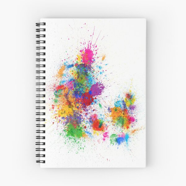 Item preview, Denmark Paint Splashes Map designed and sold by ArtPrints.