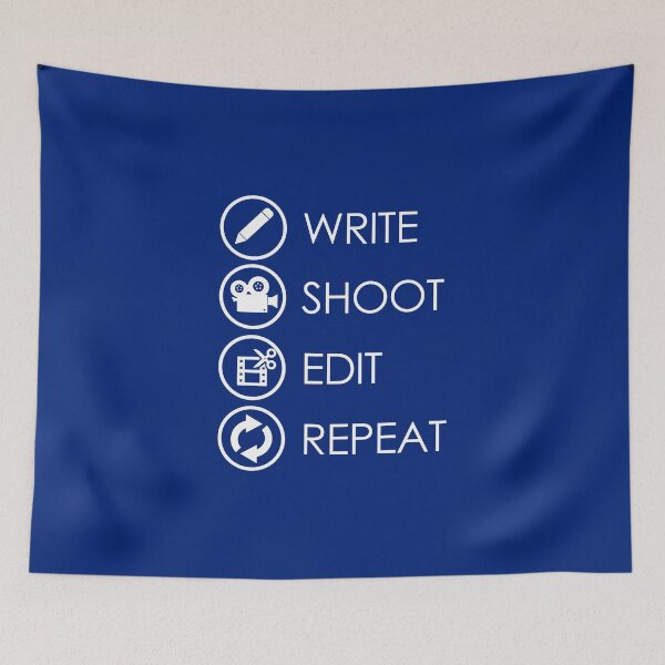 Item preview, WRITE SHOOT EDIT REPEAT designed and sold by GeeklyShirts.