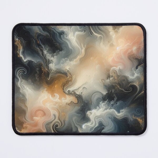 Item preview, Black, Gold and White Swirling Marble Pattern #2 designed and sold by Paragon-Art.