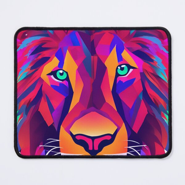 Item preview, Electric Pride: Vibrant Neon Lion designed and sold by Solo-SuperMom.