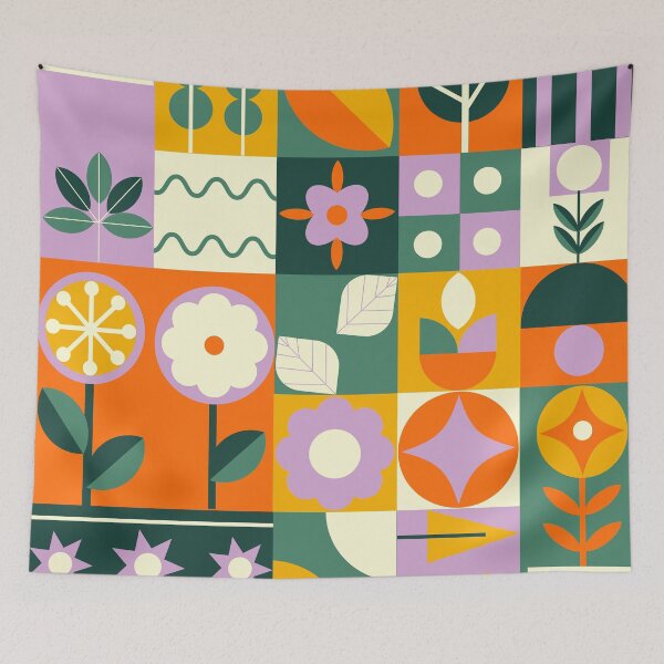Item preview, Bauhaus-Style Geometric Abstract Nature Minimalist Pattern designed and sold by DEC02.