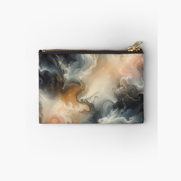 Item preview, Black, Gold and White Swirling Marble Pattern #2 designed and sold by Paragon-Art.