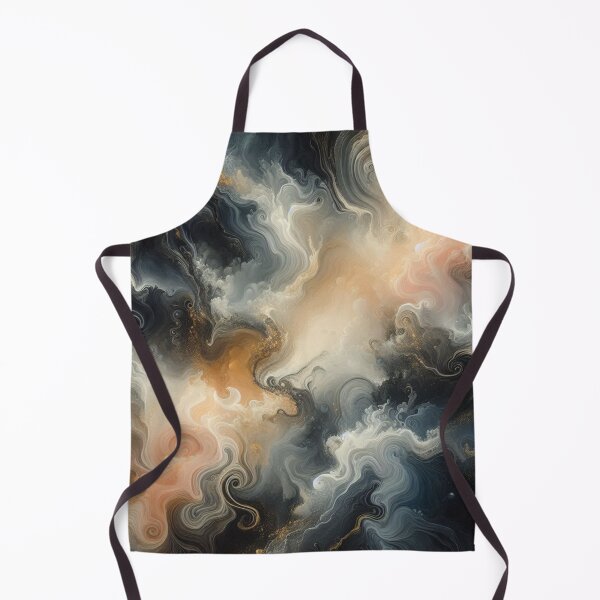 Item preview, Black, Gold and White Swirling Marble Pattern #2 designed and sold by Paragon-Art.