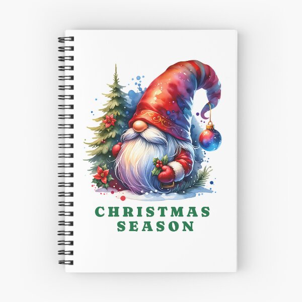 Aperçu de l'œuvre Nain de Noël avec un ornement et un sapin de Noël sur la neige Nain de Noël créée et vendue par melodicdesign.