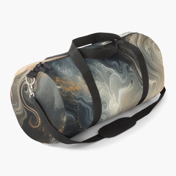 Item preview, Black, Gold and White Swirling Marble Pattern #2 designed and sold by Paragon-Art.