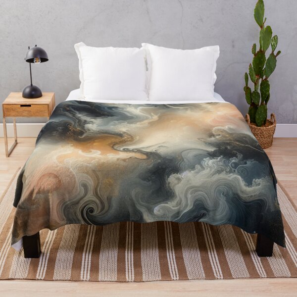 Item preview, Black, Gold and White Swirling Marble Pattern #2 designed and sold by Paragon-Art.