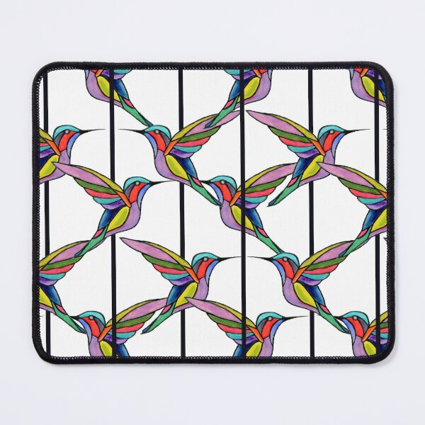 Item preview, Flying Jewel Carousel- Colorful Hummingbirds with stripes designed and sold by FaireWaveArt.