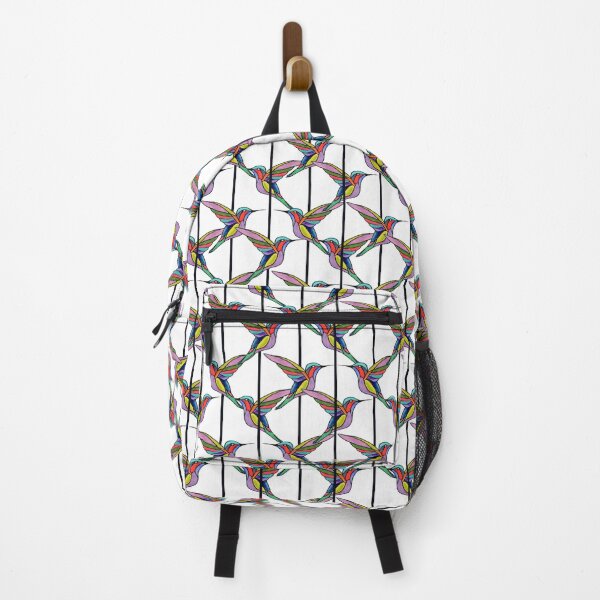 Item preview, Flying Jewel Carousel- Colorful Hummingbirds with stripes designed and sold by FaireWaveArt.