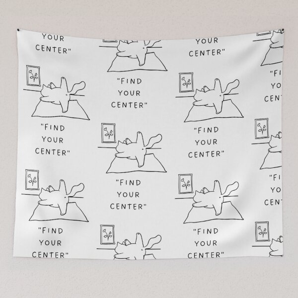 Item preview, Find Your Center | Yoga Cat Illustration designed and sold by RM-Journey.