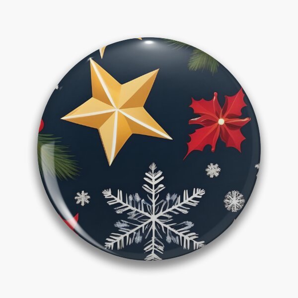 Item preview, Star with flowers and Christmas flakes designed and sold by Ciervo Primavera.