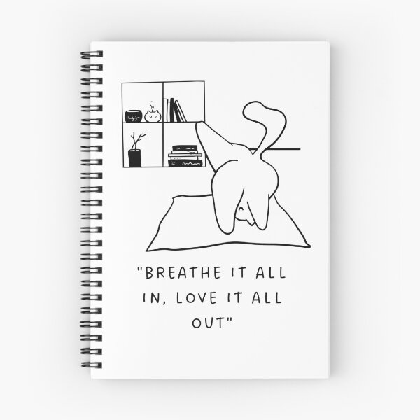 Item preview, Breathe It All In, Love It All Out | Yoga Cat Illustration designed and sold by RM-Journey.