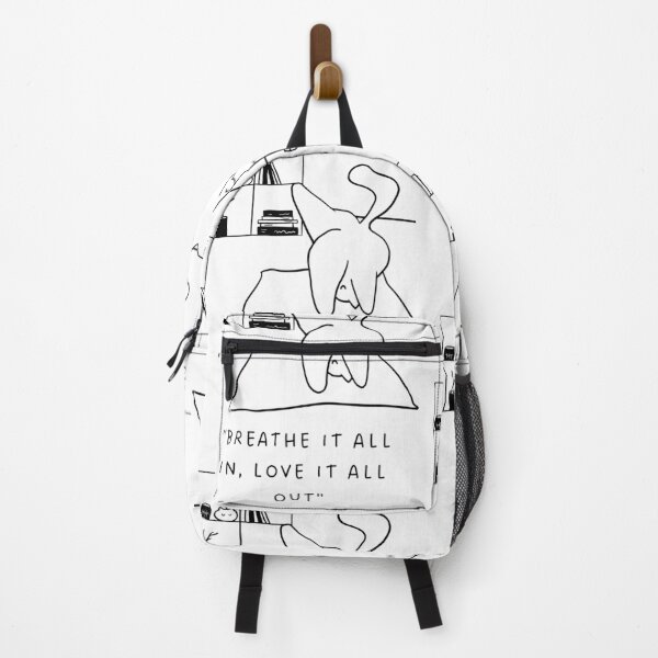 Item preview, Breathe It All In, Love It All Out | Yoga Cat Illustration designed and sold by RM-Journey.