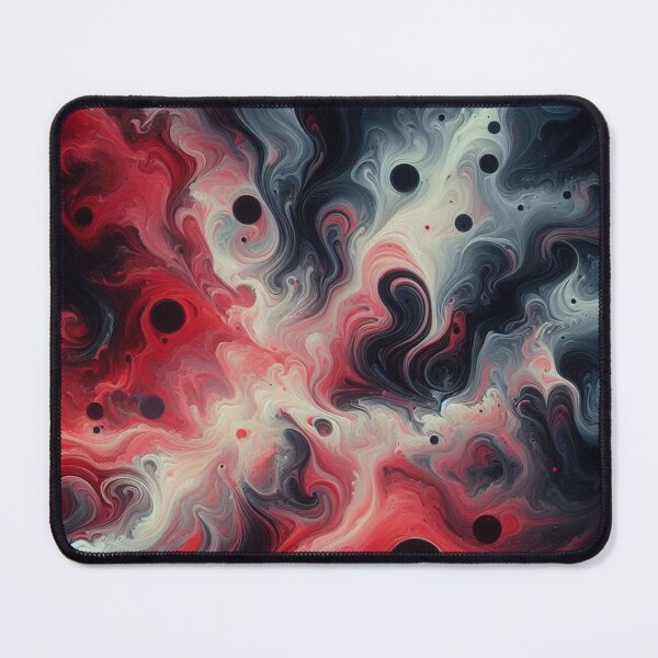 Item preview, Black, Red and White Swirling Marble Pattern #1  designed and sold by Paragon-Art.