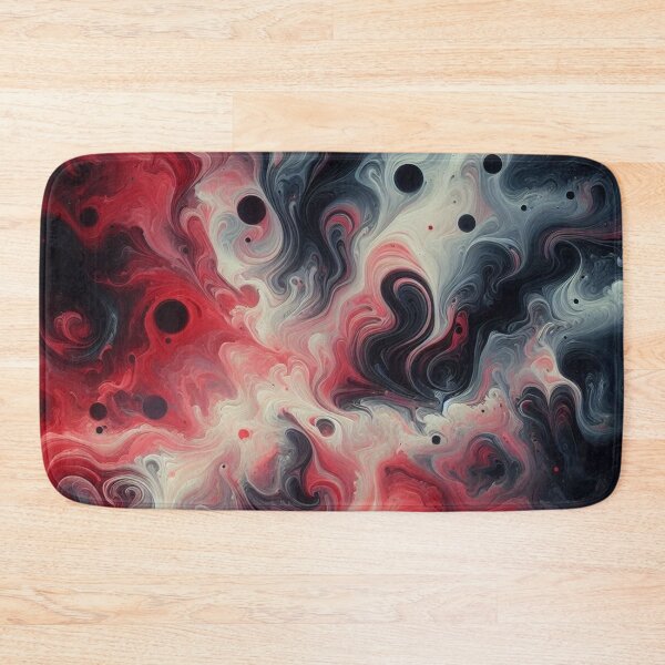 Item preview, Black, Red and White Swirling Marble Pattern #1  designed and sold by Paragon-Art.