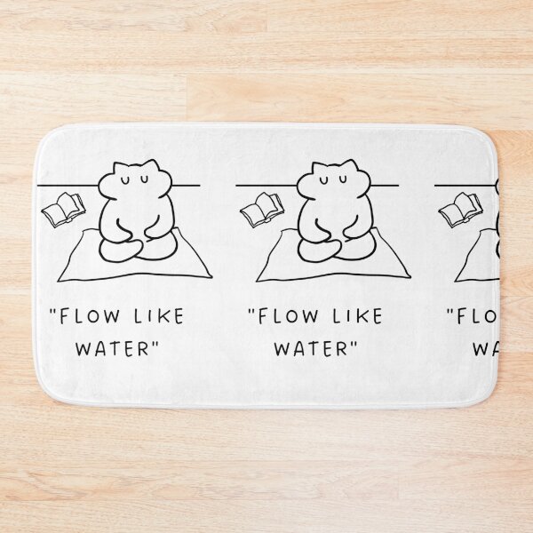 Item preview, Flow Like Water | Yoga Cat Illustration designed and sold by RM-Journey.