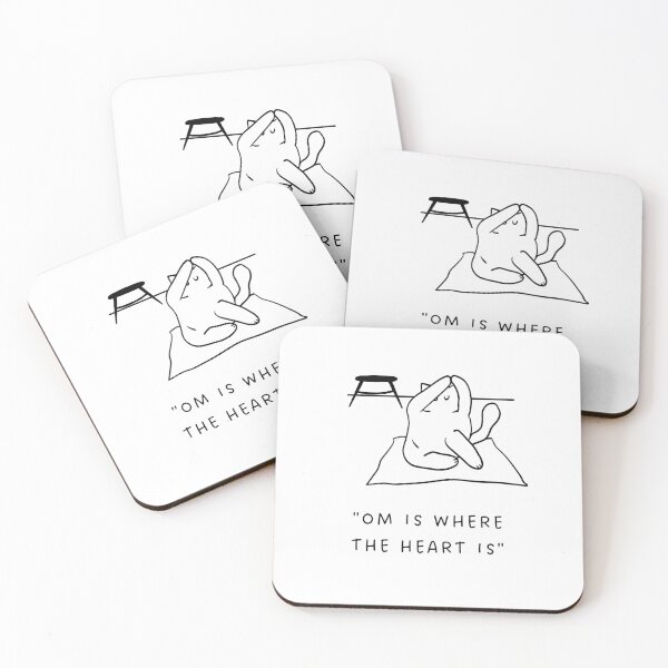 Item preview, Om is Where the Heart Is | Yoga Cat Illustration designed and sold by RM-Journey.