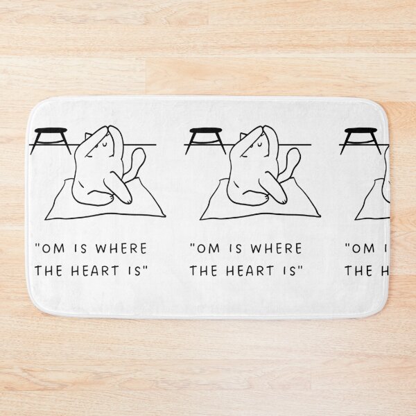 Item preview, Om is Where the Heart Is | Yoga Cat Illustration designed and sold by RM-Journey.