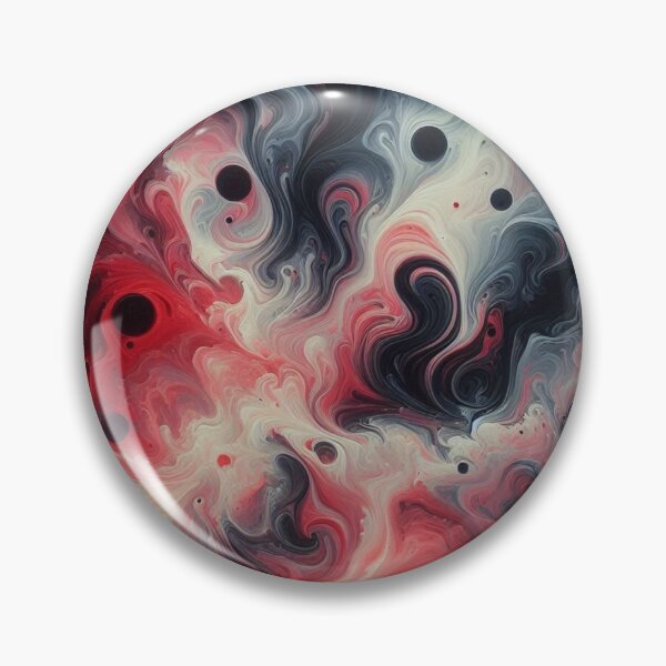 Item preview, Black, Red and White Swirling Marble Pattern #1  designed and sold by Paragon-Art.