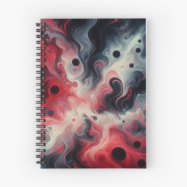 Item preview, Black, Red and White Swirling Marble Pattern #1  designed and sold by Paragon-Art.