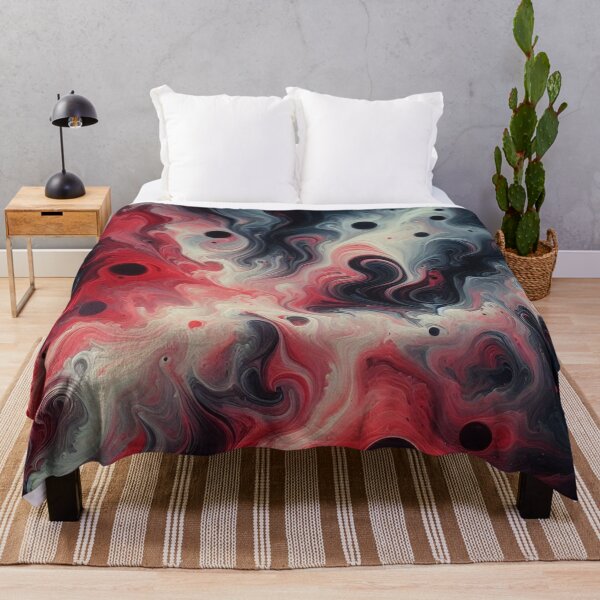 Item preview, Black, Red and White Swirling Marble Pattern #1  designed and sold by Paragon-Art.